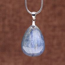 Load image into Gallery viewer, AMORWING Water Drop Shaped Kyanite Chakra Stones Pendant Necklace