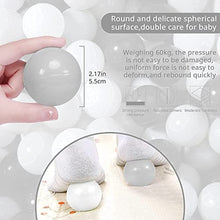 Load image into Gallery viewer, STARBOLO Ball Pit Balls - 100 pcs Plastic Play Pit Balls Crawl Balls with Color Black, Grey, White for Baby Kids Playpen Pool Tub Toy, 2.2 Inch.