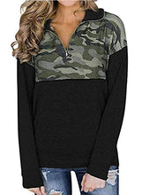Load image into Gallery viewer, AlavQ Fall Long Sleeve Patchwork Floral Print Pullover Sweatshirt With Pockets For Women Tops Fahion 2019 Plus Size Clothing Black Medium