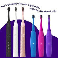 Load image into Gallery viewer, BURSTkids Electric Toothbrush with Soft Charcoal Black Bristles, Small Head & Comfort Grip, 2 Minute Built in Timer, for Kids Ages 3+, Children Toothbrush for Healthier Smiles for, 2 Modes, Blue
