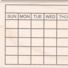 Load image into Gallery viewer, Stamps by Impression Bullet Journal 5 Row Calendar Rubber Stamp 1½" X 2¼", 1.75" x 2.5"