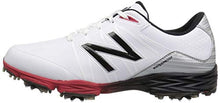 Load image into Gallery viewer, New Balance Men's NBG2004 Waterproof Spiked Comfort Golf Shoe, White/Red, 16 M US