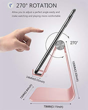Load image into Gallery viewer, Adjustable Cell Phone Stand, CreaDream Phone Stand, Cradle, Dock, Holder, Aluminum Desktop Stand Compatible With Phone Xs Max Xr 8 7 6 6s Plus SE Charging, Accessories Desk,All Mobile Phones-Rose Gold