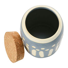 Load image into Gallery viewer, Creative Co-Op Debossed Stoneware Pattern & Cork Lid, Grey Canister