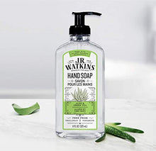 Load image into Gallery viewer, J.R. Watkins Gel Hand Soap, Scented Liquid Hand Wash for Bathroom or?Kitchen, USA Made and Cruelty Free, 11 fl oz, Aloe & Green Tea, 6 Pack