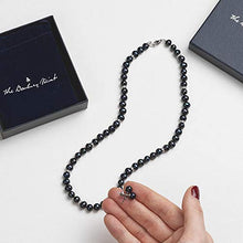 Load image into Gallery viewer, Midnight Spell Black Pearl Necklace with FREE Earrings - Pearl Jewelry Set - Black Pearls - FREE Earrings #1333-025