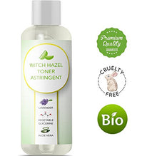 Load image into Gallery viewer, Witch Hazel Toner for Face Alcohol Free Astringent with Pure Lavender Essential Oil & Aloe for Oily Acne Prone + Dry Mature Sensitive Skin to Cleanse + Refresh Skin Natural Skin Care for Men & Women
