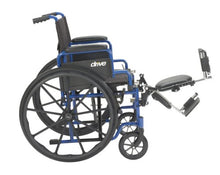 Load image into Gallery viewer, Drive Medical BLS18FBD-ELR Blue Streak Wheelchair with Flip Back Desk Arms, Elevating Leg Rests, 18 Inch Seat