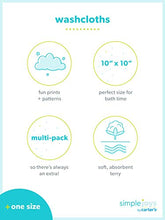 Load image into Gallery viewer, Simple Joys by Carter's Unisex Babies' Washcloth Set, Pack of 10, White, Elephants/Dots, One Size