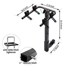 Load image into Gallery viewer, LITE-WAY 2-Bike Bicycle Hitch Mount Carrier Rack - Heavy Duty Bicycle Carrier Fit Most Sedans, Hatchbacks, Minivans, SUV (2 Inch Receiver)