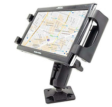 Load image into Gallery viewer, Heavy Duty Smartphone Tablet GPS AMPS Drill Base Dash ELD Mount for iPad Pro 12.9 Air Mini Galaxy Tab & GPS for Car Commercial Vehicle Van Semi Truck Fleet Limo (Holder fit iPhone 14 13 12 11 S21 S22)