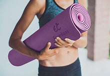 Load image into Gallery viewer, Ewedoos Yoga Mat Non Slip TPE Yoga Mats Exercise Mat Eco Friendly Workout Mat for Yoga, Pilates and Floor Exercise Thick Fitness Mat Carry Strap Included (Purplepink)