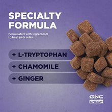 Load image into Gallery viewer, GNC Pets Omega Calming Dog Supplements for Adult Dogs with Omega Fatty Acids and Flaxseed, 120 ct | Chicken Flavored Soft Chews for Calming & Relaxation | with L-Tryptophan, Chamomile, & Ginger