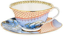 Load image into Gallery viewer, Wedgwood Butterfly Bloom Blue Peony Teacup & Saucer Set