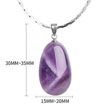 Load image into Gallery viewer, iSTONE 925 Sterling Silver Purple Amethyst Ladies Pendant Necklace, Gemstone Birthstone with 18" Silver Chain