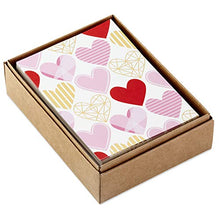 Load image into Gallery viewer, Hallmark Blank Cards Assortment, Hearts and Stripes (24 Cards with Envelopes)