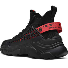 Load image into Gallery viewer, SANNAX Mens Fashion Sneakers Walking Shoes Sports Shoe Vogue Stylish Athletic Walking Running Shoes Casual Sneaker Black