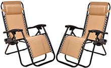 Load image into Gallery viewer, BalanceFrom Adjustable Zero Gravity Lounge Chair Recliners for Patio, Beige