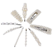 Load image into Gallery viewer, PIAOPIAONIU 9 Pcs Artificial Pearl Hair Clip For Women Pearl Wrapped Bobby Pin Hairpins Barrettes,Wedding Bridal Ornaments For Ladies Girls