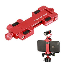 Load image into Gallery viewer, Ulanzi ST-03 Metal Smart Phone Tripod Mount with Cold Shoe Mount and Arca-Style Quick Release Plate for iPhone Xs X 8 7 Plus Samsung Huawei,Cell Phone Tripod Holder Clip Adapter (Red)