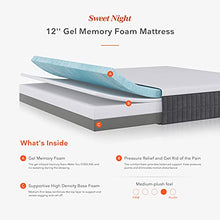 Load image into Gallery viewer, Sweetnight 12 Inch Queen Size Mattress in Box, Pillow Top Gel Memory Foam Mattress for Motion Isolation & Cool Sleep, Flippable Comfort from Soft to Medium Firm, Sunkiss