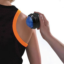 Load image into Gallery viewer, Manual Massage Ball Pain Relief Back Roller Massager Self Massage Therapy and Relax Full Body Tools for Sore Muscle Joint Pain Essential Oils or Lotion Relax (Blue)