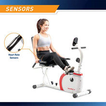 Load image into Gallery viewer, Marcy Recumbent Exercise Bike with Magnetic Resistance and Pulse Sensor NS-908R