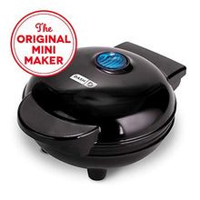 Load image into Gallery viewer, Dash DMS001BK Mini Maker Electric Round Griddle for Individual Pancakes, Cookies, Eggs & other on the go Breakfast, Lunch & Snacks with Indicator Light + Included Recipe Book - Black