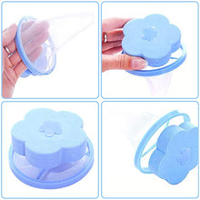 Load image into Gallery viewer, LAO XUE Household Reusable Plum Washing Machine Floating Lint Mesh Filter Bag,4 Pcs Portable Washing Machine Hair Filter Net Pouch(2Blue & 2Pink)