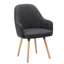 Load image into Gallery viewer, NOVIGO Upholstered Accent Chair with Wooden Leg and Seat Cushion for Modern Guest Reception Living Bed Room Dorm Home Office