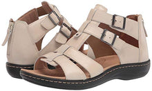 Load image into Gallery viewer, Clarks Women's Laurieann Remi Flat Sandal, Ivory Nubuck, 11