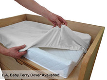 Load image into Gallery viewer, LA Baby Waterproof Contour Changing Pad, 30" - Made in USA. Easy to Clean w/Non-Skid Bottom, Safety Strap, Fits All Standard Changing Tables/Dresser Tops for Best Infant Diaper Change