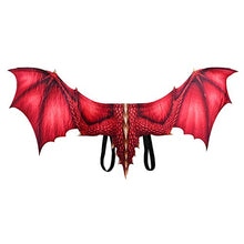 Load image into Gallery viewer, Coedfa Halloween Costume Party Decorations, Halloween Props, Halloween Supplies Halloween Cosplay Fantasy Halloween Dinosaurio Dragon Costume Cosplay Animal Wing Accessory (Red)