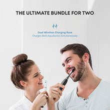 Load image into Gallery viewer, AquaSonic DUO Dual Handle Ultra Whitening 40,000 VPM Wireless Charging Electric ToothBrushes - 3 Modes with Smart Timers - 10 DuPont Brush Heads & 2 Travel Cases Included