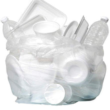 Load image into Gallery viewer, Aluf Plastics 12-16 Gallon Clear Trash Bags (1000 Count) - 24" x 33" - 8 Micron Equivalent High Density Value Garbage Bags for Bathroom, Office, Industrial, Commercial, Janitorial, Recycling
