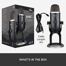 Load image into Gallery viewer, Blue Yeti X Professional Condenser USB Microphone with High-Res Metering, LED Lighting & Blue VO!CE effects for Gaming, Streaming & Podcasting on PC & Mac