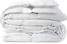 Load image into Gallery viewer, Chezmoi Collection All Season Down Alternative Comforter - Hypoallergenic Plush Microfiber Fill - Box Stitch Quilted - Duvet Insert with Corner Tabs (Twin, White)