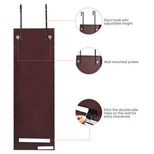 Load image into Gallery viewer, Giantex Wall/Door Mounted Jewelry Armoire Organizer with 2 LED Lights, Lockable Height Adjustable Jewelry Cabinet with Full Length Mirror, Large Capacity Dressing Makeup Jewelry Mirror Storage (Brown)