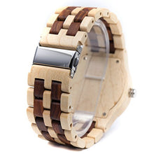 Load image into Gallery viewer, Bewell W109A Natural Wood Watches for Men Quartz Date Lumious Pointers (Maple and Red Sandalwood)