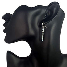 Load image into Gallery viewer, Dominican Larimar Natural Bar Minimal Drop Earrings - 925 Sterling Silver