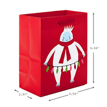 Load image into Gallery viewer, Hallmark 6" Small Christmas Gift Bag Assortment (Pack of 4: Yeti, Flamingo, Santa, Snowman) for Kids, Teachers, Gift Cards