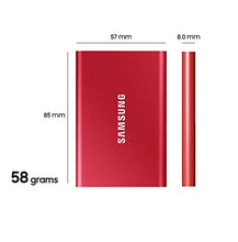 Load image into Gallery viewer, SAMSUNG T7 Portable SSD 1TB - Up to 1050MB/s - USB 3.2 External Solid State Drive, Red (MU-PC1T0R/AM)