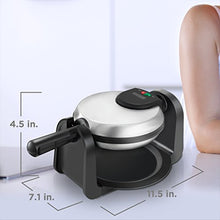 Load image into Gallery viewer, BLACK+DECKER Flip Waffle Maker, Silver, WM1404S