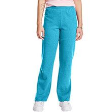 Load image into Gallery viewer, Hanes Women's EcoSmart Petite Open Bottom Leg Sweatpants, Bold Blue Heather, Small
