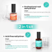 Load image into Gallery viewer, Modelones Gel Nail Polish Primer, Acid Free Natural Nail Prep Dehydrate & Bond Primer, 15ml Nail Bond, Air Dry Superior Bonding Primer for Acrylic Powder Nail Supplies Set