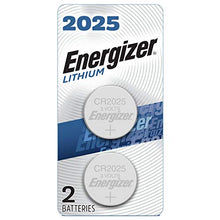 Load image into Gallery viewer, Energizer CR2025 Battery, 3V Lithium Coin Cell 2025 Batteries (2 Battery Count) - Packaging May Vary