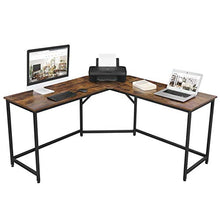 Load image into Gallery viewer, VASAGLE L-Shaped Computer Desk, 58-Inch Corner Desk for Study, Home Office Writing Workstation, Gaming Table, Space-Saving, Easy Assembly, Industrial Design, Rustic Brown and Black ULWD73X