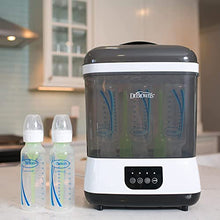 Load image into Gallery viewer, Dr. Brown's Clean Steam Baby Bottle and Pacifier Sterilizer and Dryer with Folding Baby Bottle Drying Rack