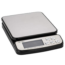 Load image into Gallery viewer, Digital Postal Shipping Scale; Portable Electronic Touch Pocket Scale Postal Scale Shipping Scale with Adapter; Used for Floor Bench Office Weight; 50kg / 10g; Black & Silver