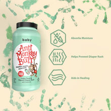 Load image into Gallery viewer, Anti Monkey Butt Baby Powder with Calamine - Prevents Diaper Rash and Absorbs Moisture - Talc Free - 6 Ounces - Pack of 1